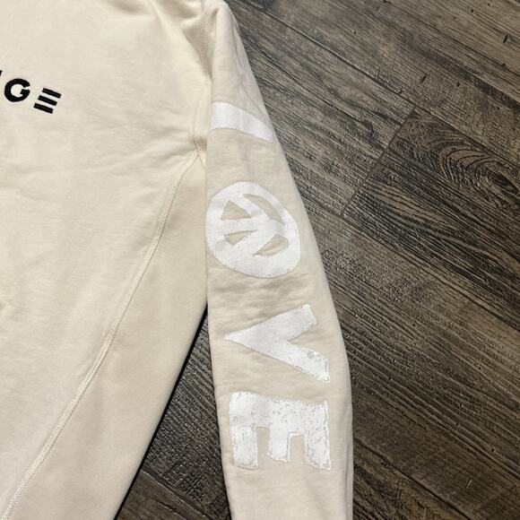 CHNGE Hoodie Mens M Sweatshirt Peace Love Skeleton Embroidered Organic Cotton - Picture 8 of 11